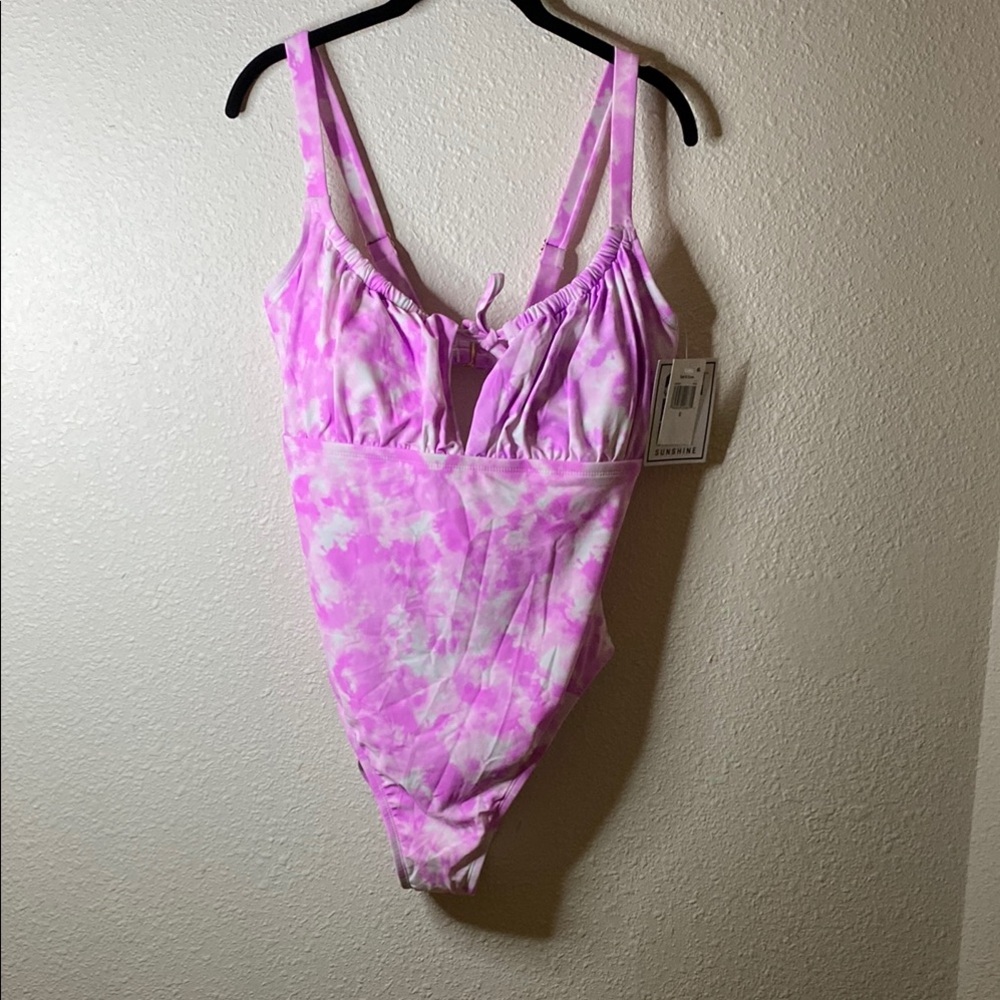 Pink Tie-Dye One Piece Swimsuit